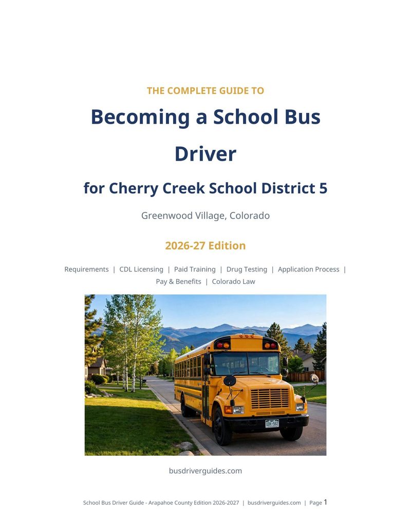 Cherry Creek School District 5 School Bus Driver Guide cover