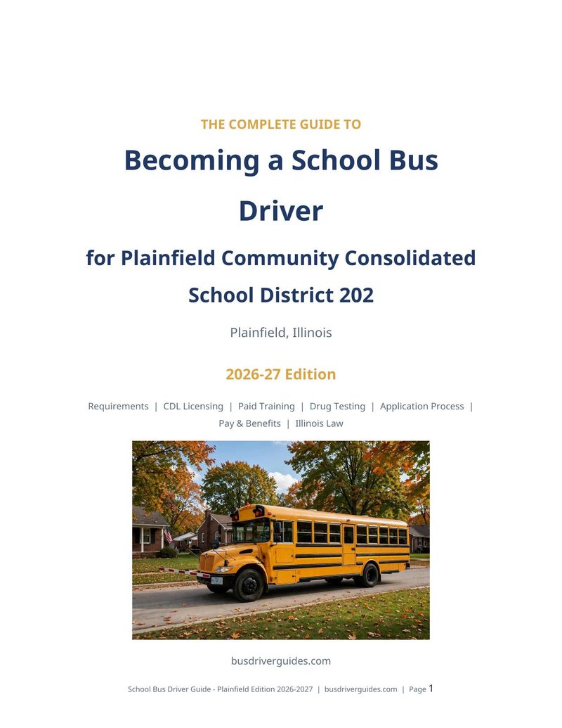 Plainfield Community Consolidated School District 202 School Bus Driver Guide cover