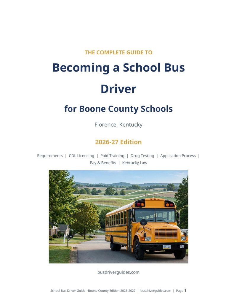Boone County Schools School Bus Driver Guide cover