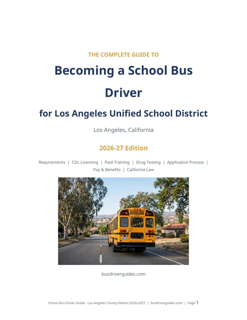 Los Angeles USD School Bus Driver Guide cover