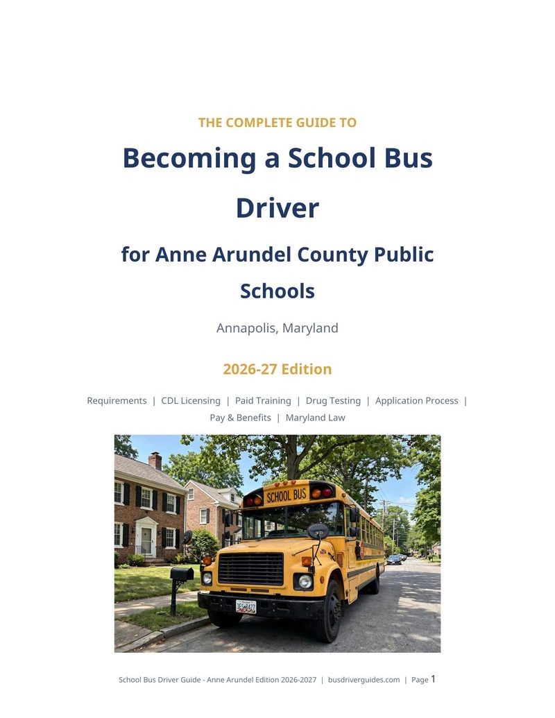 Anne Arundel County Public Schools School Bus Driver Guide cover