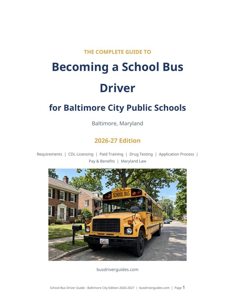 Baltimore City Public Schools School Bus Driver Guide cover