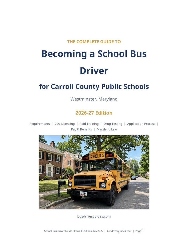 Carroll County Public Schools School Bus Driver Guide cover