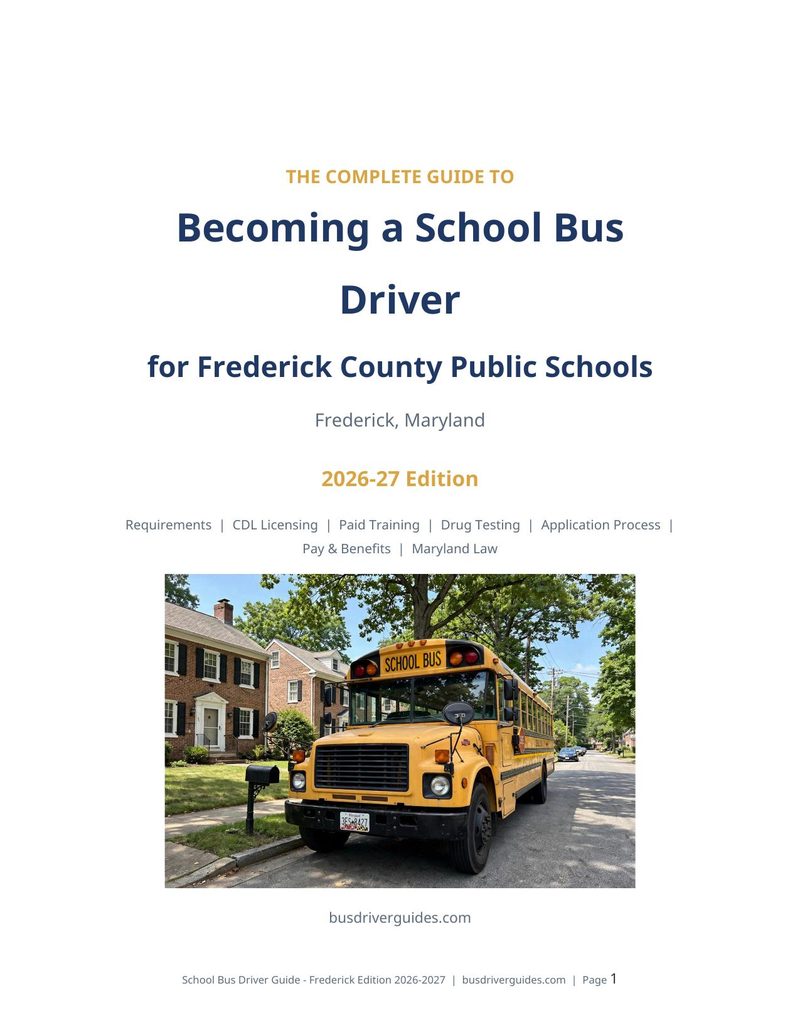Frederick County Public Schools School Bus Driver Guide cover