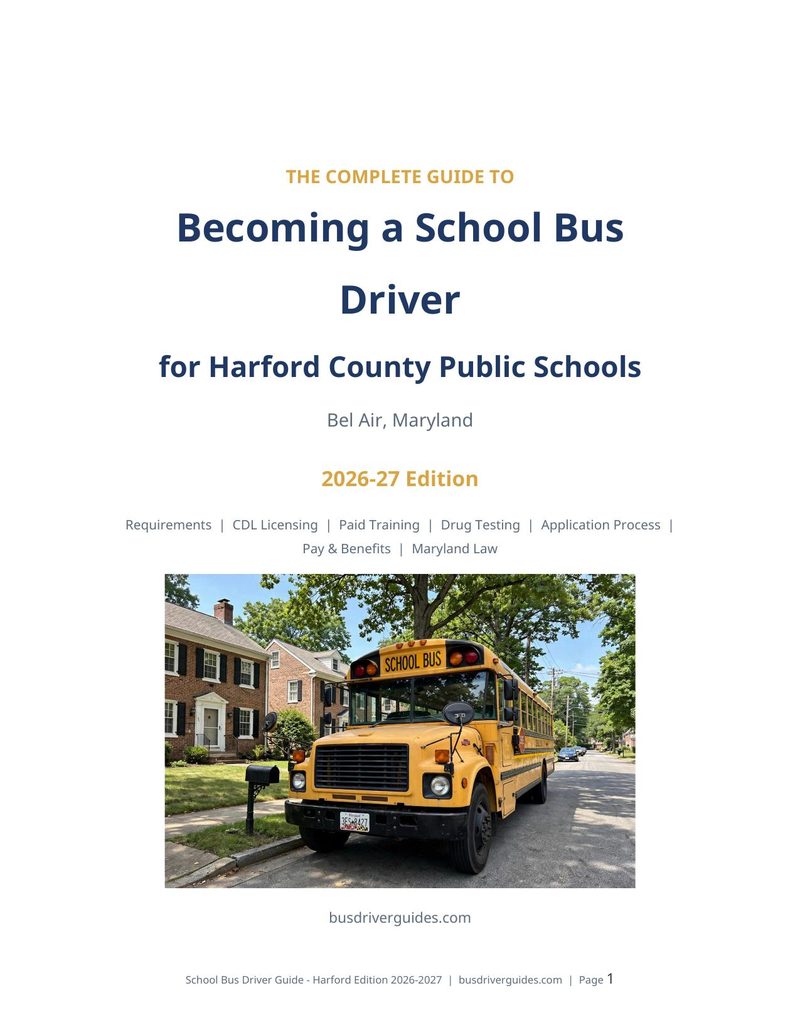 Harford County Public Schools School Bus Driver Guide cover