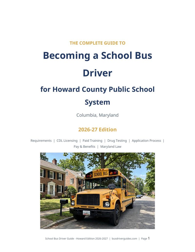 Howard County Public School System School Bus Driver Guide cover