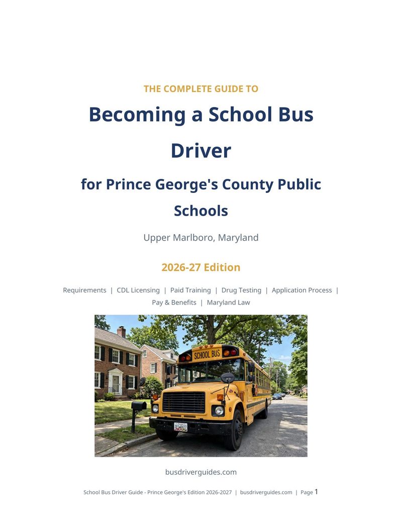 Prince George's County Public Schools School Bus Driver Guide cover