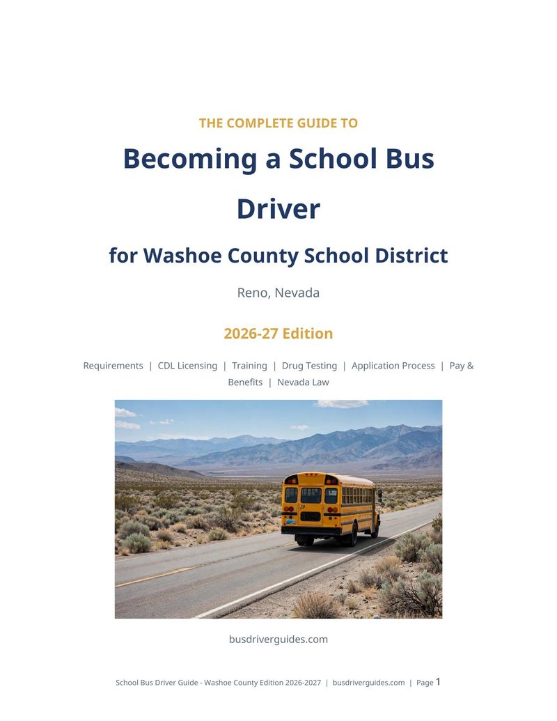 Washoe County School District School Bus Driver Guide cover