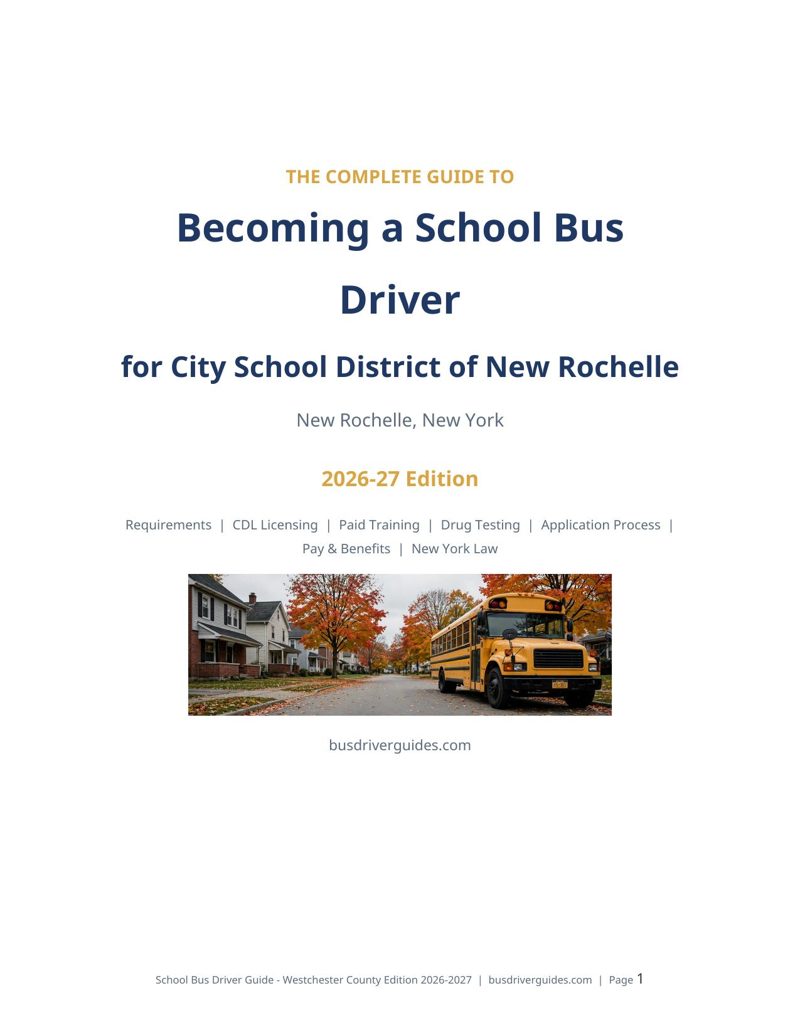 New Rochelle School Bus Driver Guide cover