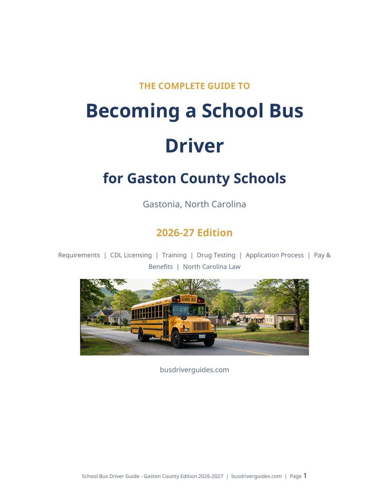Gaston County Schools School Bus Driver Guide cover