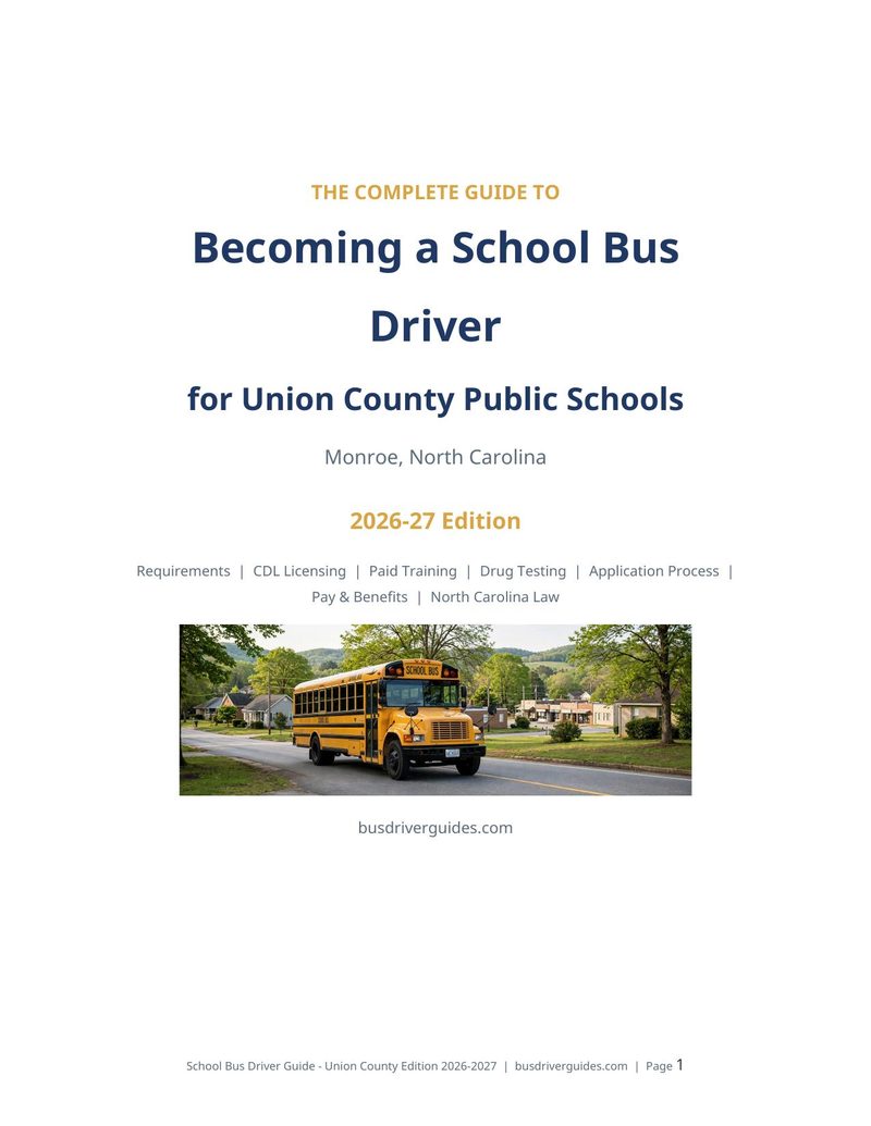 Union County Public Schools School Bus Driver Guide cover