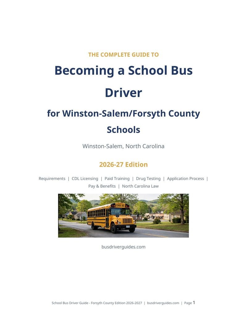 Winston-Salem/Forsyth County Schools School Bus Driver Guide cover