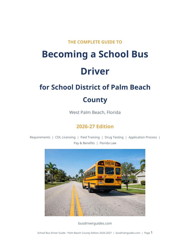 Palm Beach County School Bus Driver Guide cover
