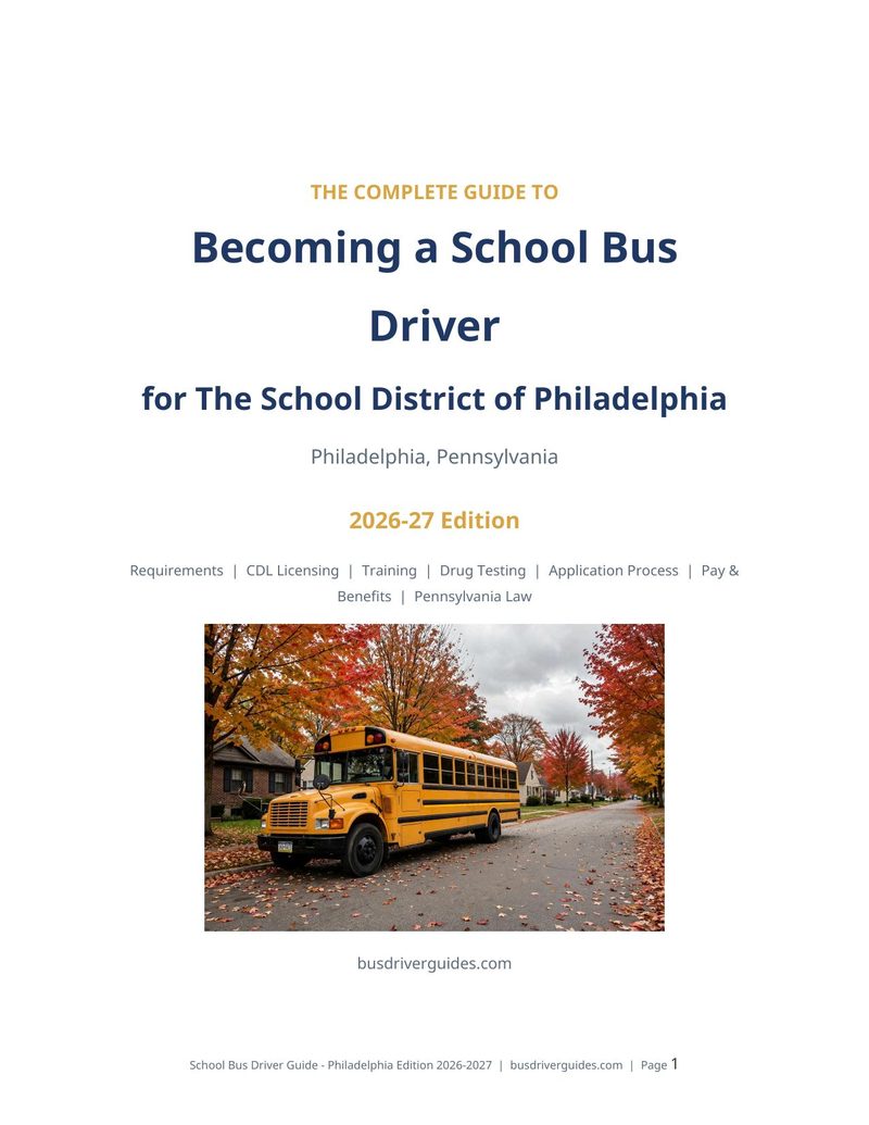 The School District of Philadelphia School Bus Driver Guide cover