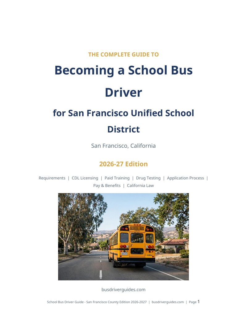 San Francisco Unified School Bus Driver Guide cover