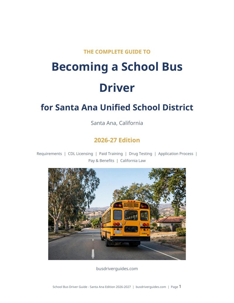 Santa Ana Unified School Bus Driver Guide cover