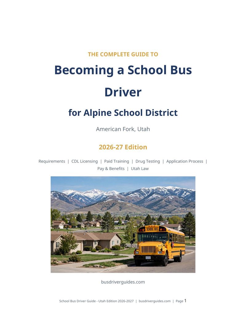 Alpine School District School Bus Driver Guide cover
