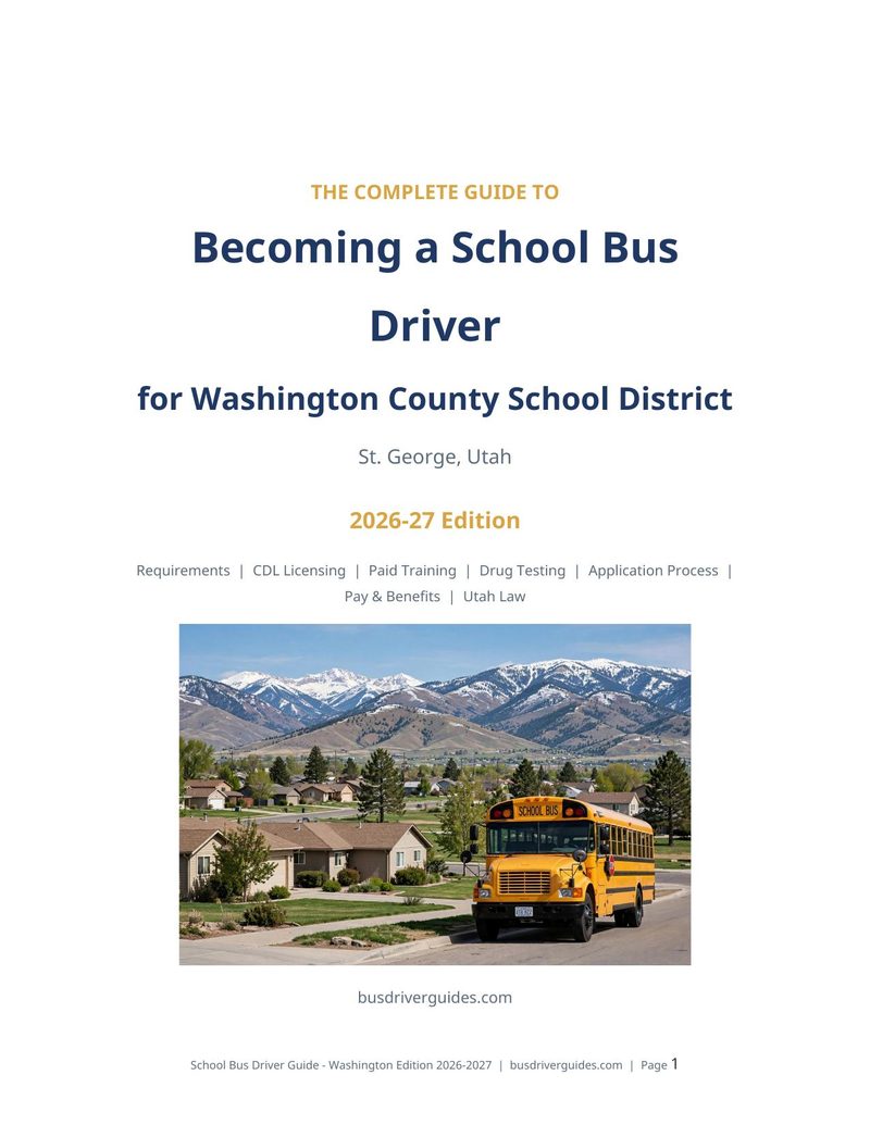 Washington County School District School Bus Driver Guide cover