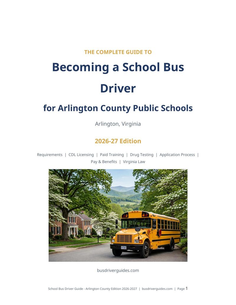 Arlington County Public Schools School Bus Driver Guide cover