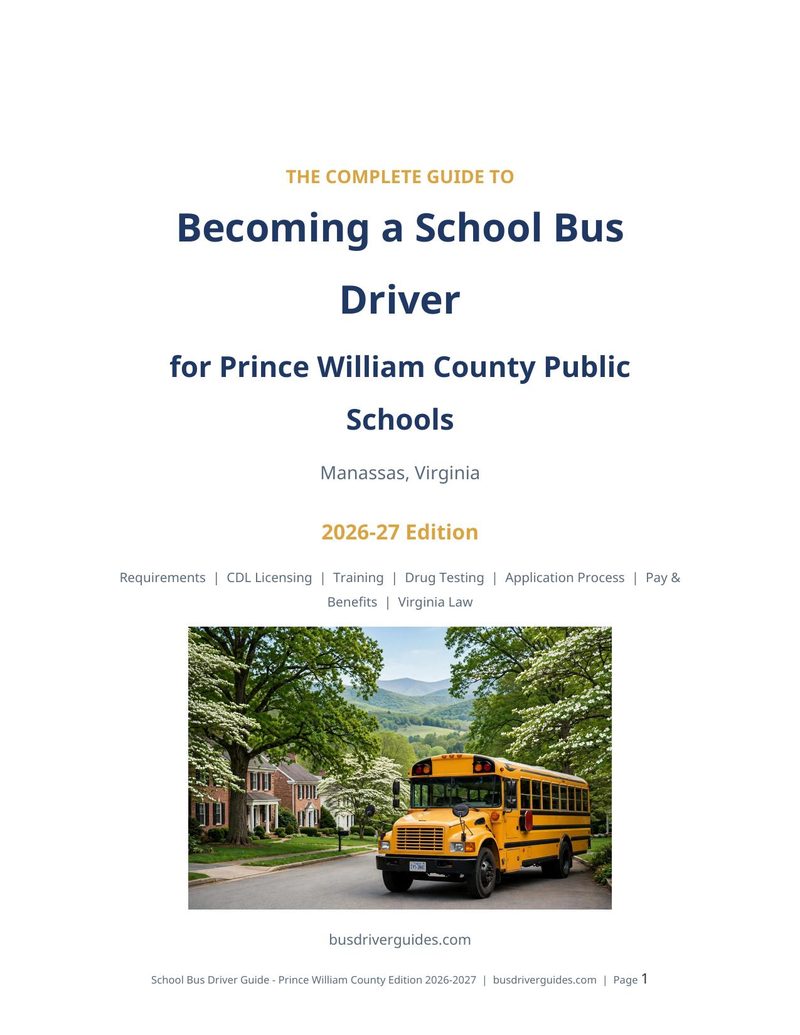 Prince William County Public Schools School Bus Driver Guide cover