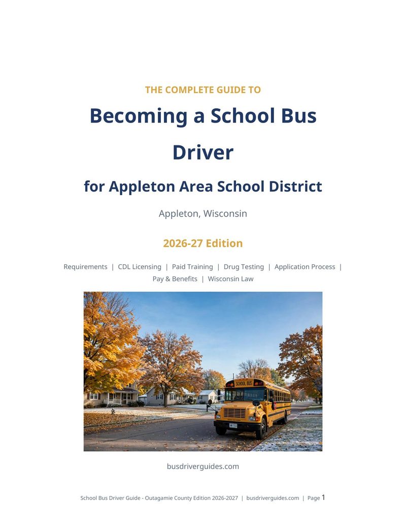 Appleton Area School District School Bus Driver Guide cover