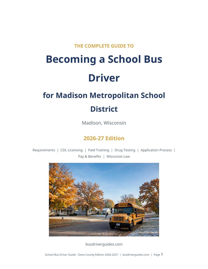 Madison Metropolitan School District School Bus Driver Guide cover